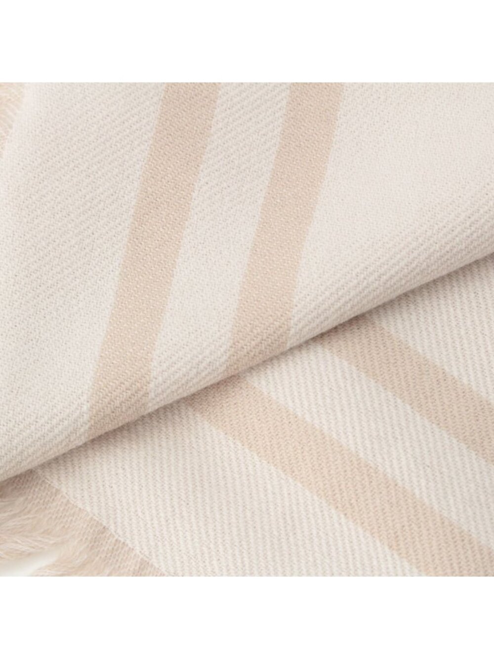 Gucci Wool GG Scarf Fringe Large Shawl Beige - Picture 9 of 10